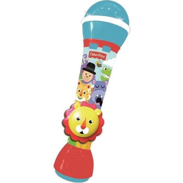 FISHER PRICE Microphone - Lion Handheld Microphone - Built-in Speaker, Built-in Melodies and Sound Effects