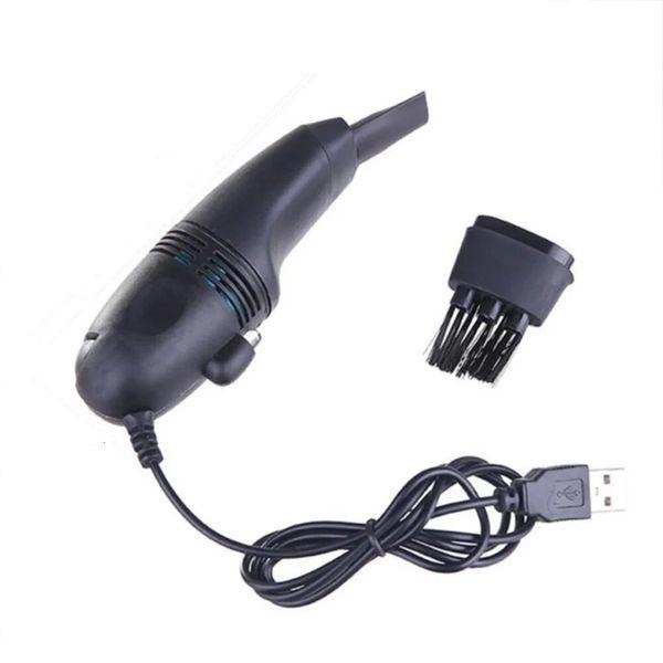 USB Computer Keyboard Vacuum Cleaner 2 Brushes with Yellow Tips