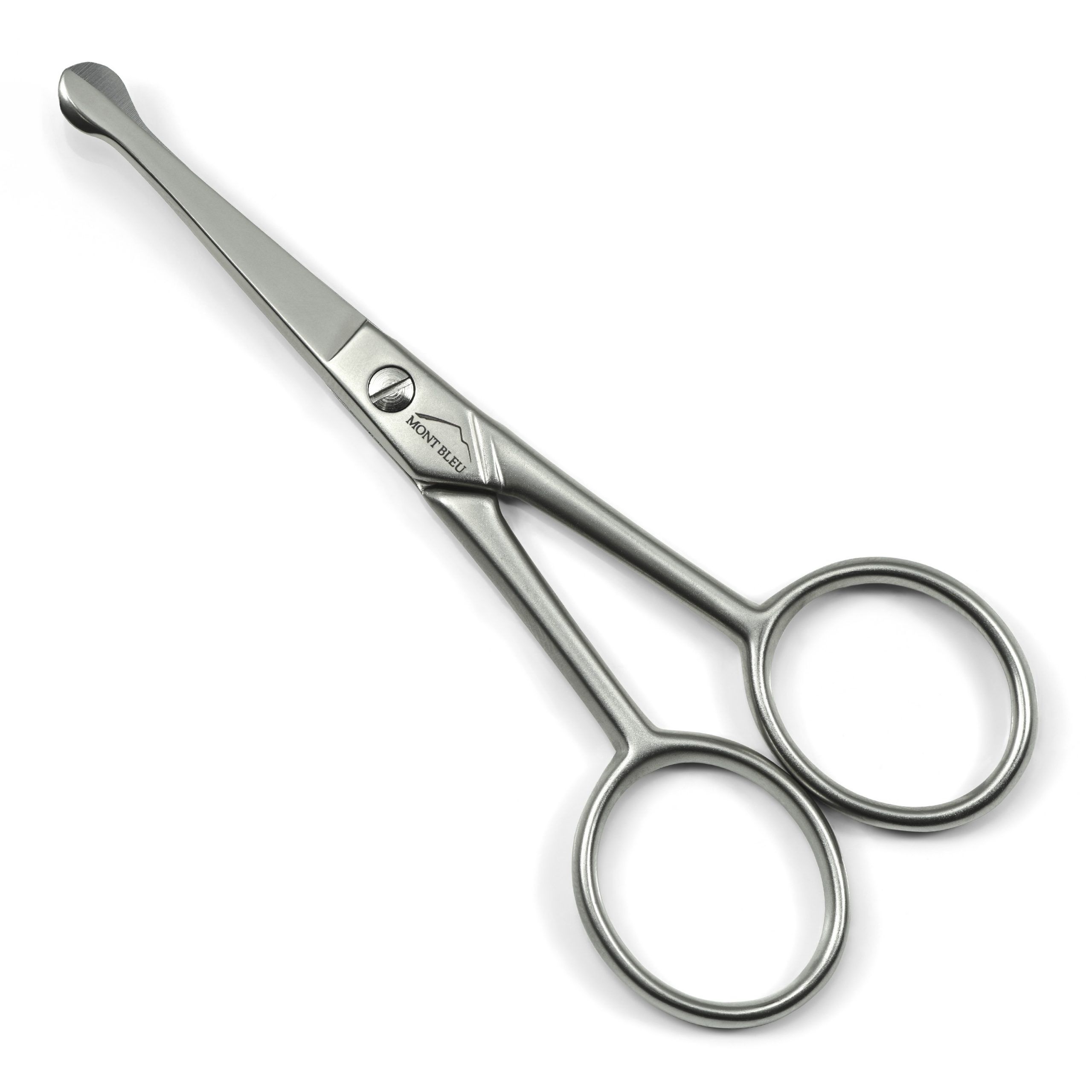 Mont Bleu Ear & Nose Hair Curved Scissors, Carbon Steel, Made In Italy - 4" / 10 Cm