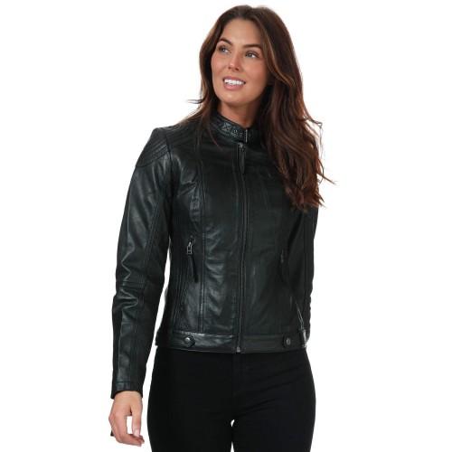 Elle Womens/Ladies Annette Leather Jacket