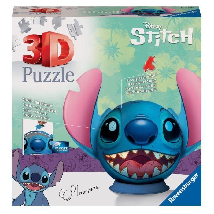3D Puzzle Ball Disney Stitch 72 Pieces, From 6 Years Old, Ravensburger, 11574