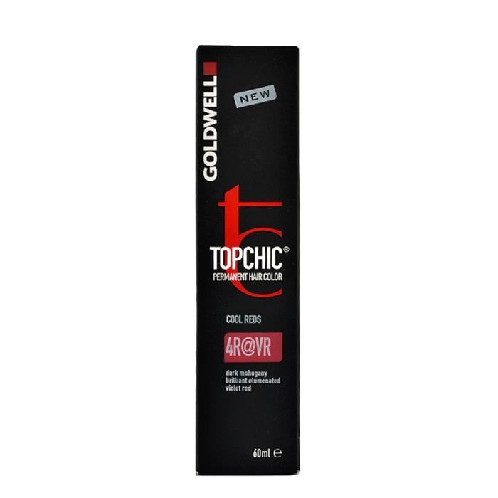 Goldwell Top Chic 4R@VR Dark Mahogany Cool Reds Permanent Hair Color 60ml.