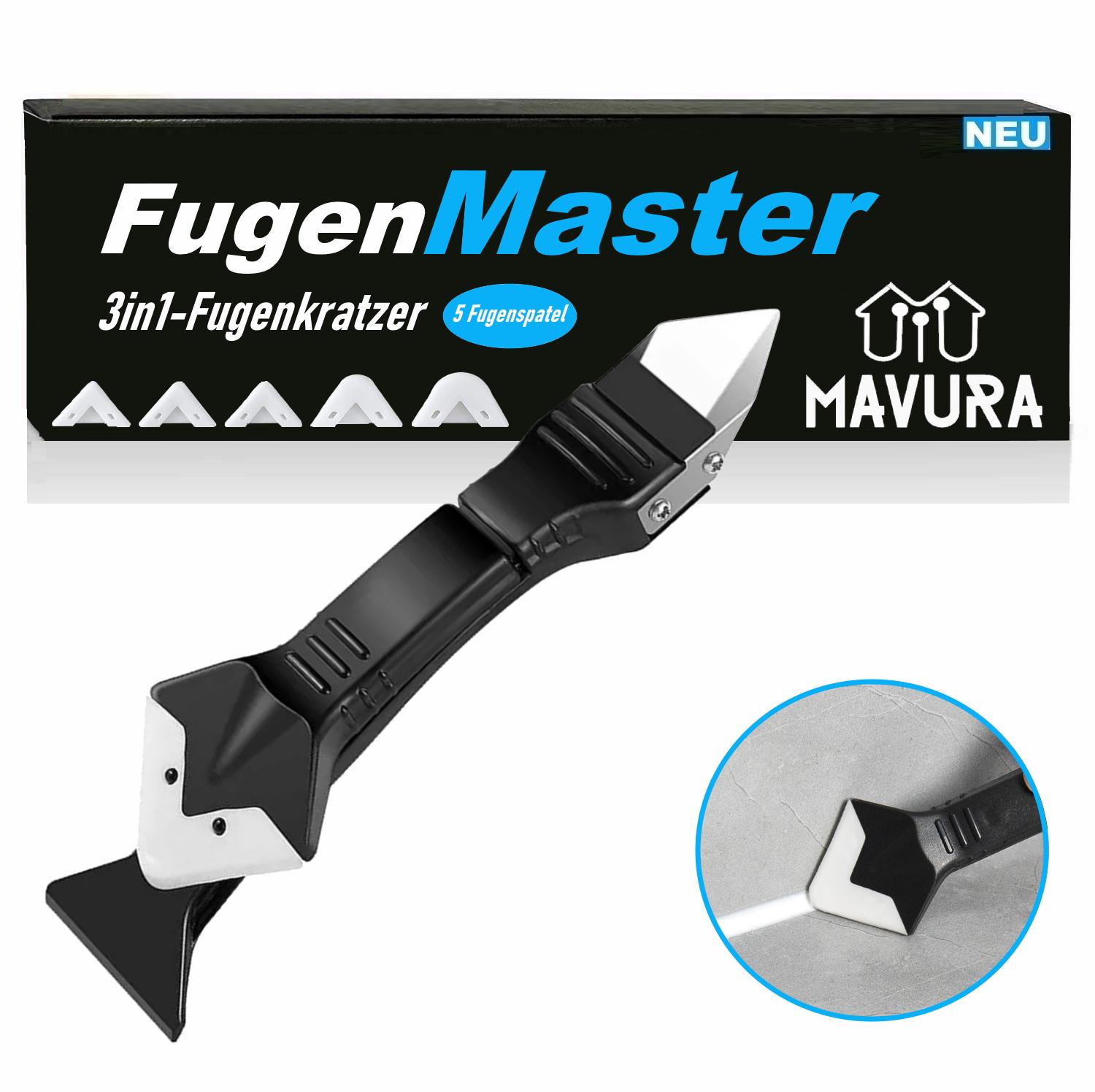 FugenMaster Silicone Caulking Tool Scraper Cleaner Joint Smoother Remover 3-1