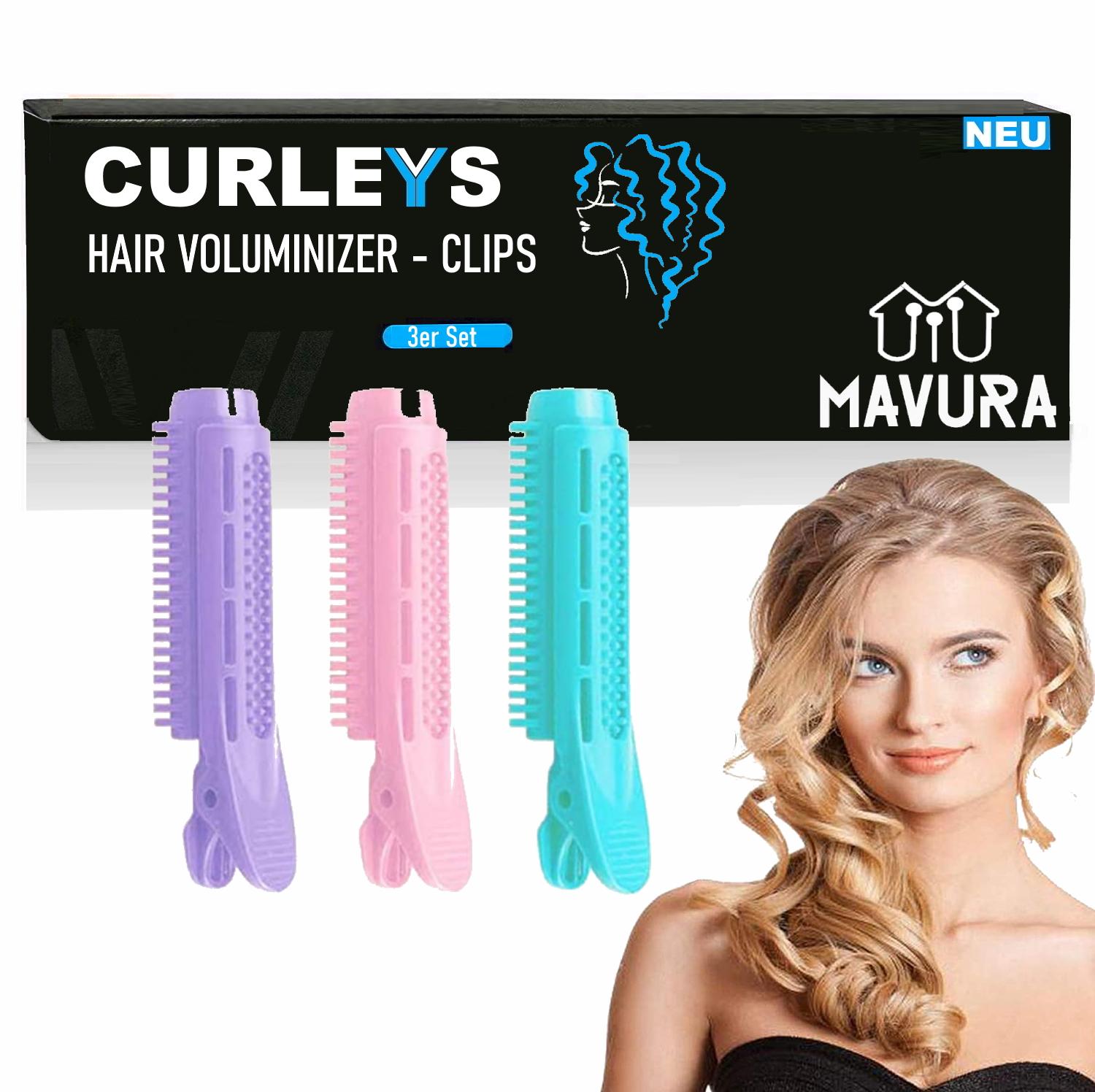 CURLEYS Hair Voluminizing Clips Curlers Hair Root Clips Hair Volume [3 Pack]