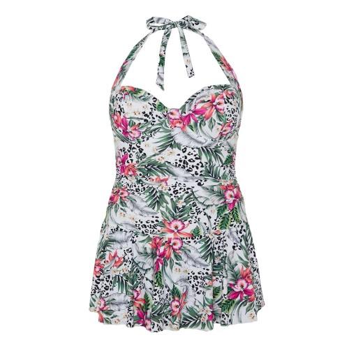 Gorgeous Womens/Ladies Jungle Skirted One Piece Swimsuit