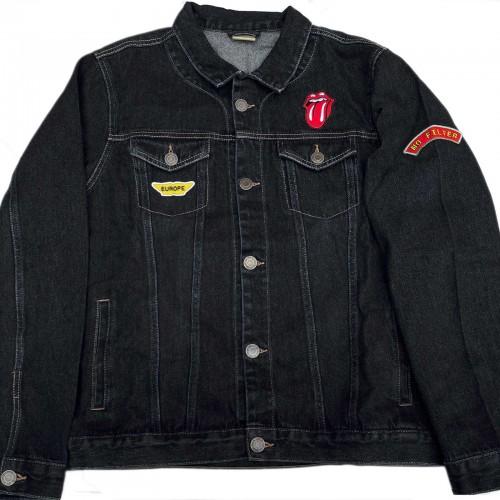The Rolling Stones Unisex Adult Sympathy Back Print Denim Jacket