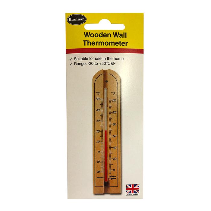 Brannan Wooden Wall Thermometer 150mm