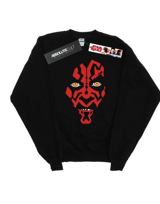 STAR WARS Mens Darth Maul Face Sweatshirt