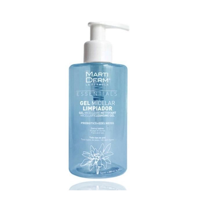 Micellar Cleansing Gel - MartiDerm - 200ml - Hydrating - Makeup Remover - All Skin Types