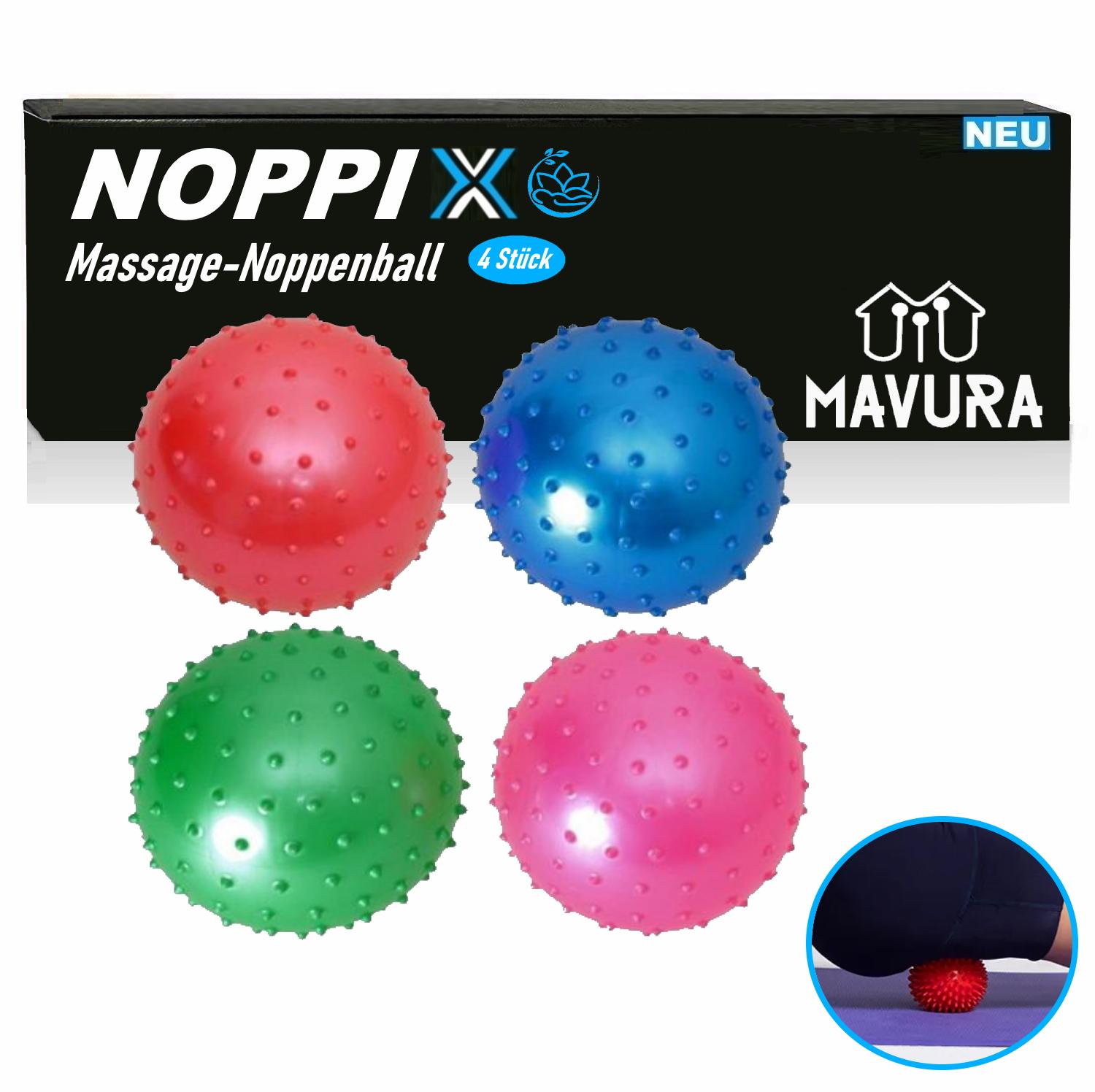 NOPPIX Massage Ball Hedgehog Ball Massage Balls Knobbly Ball Spiked Ball Massage [4 Pieces]