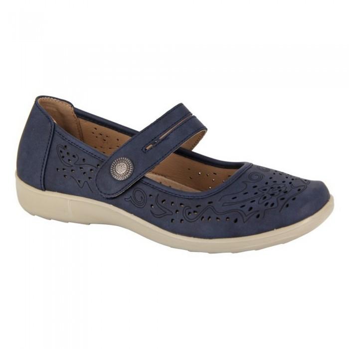 Boulevard Womens/Ladies Perforated Mary Janes