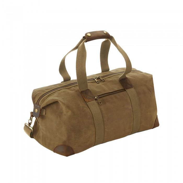 Quadra Heritage Leather Accents Holdall