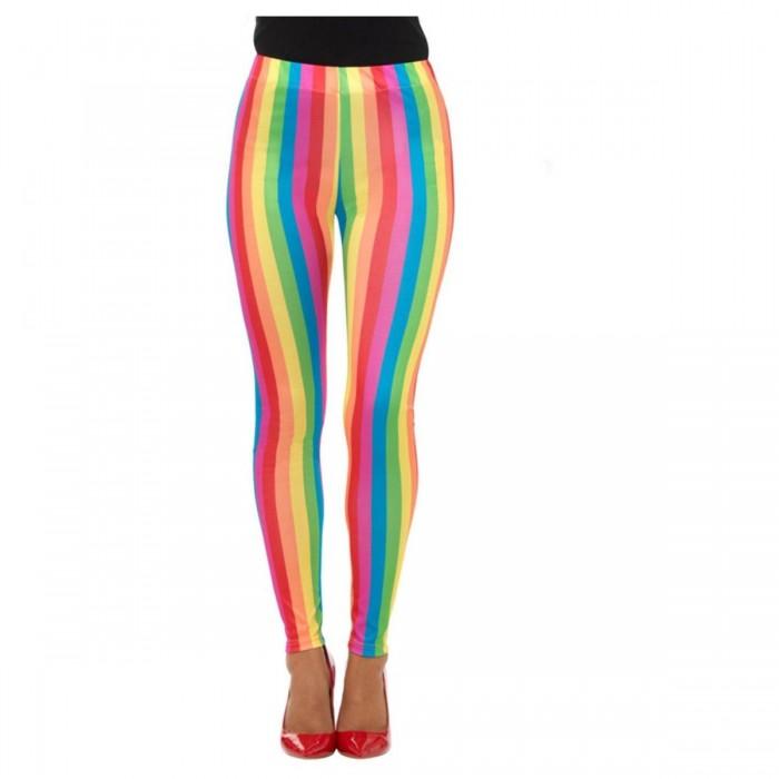 Smiffys Womens/Ladies Clown Rainbow Leggings