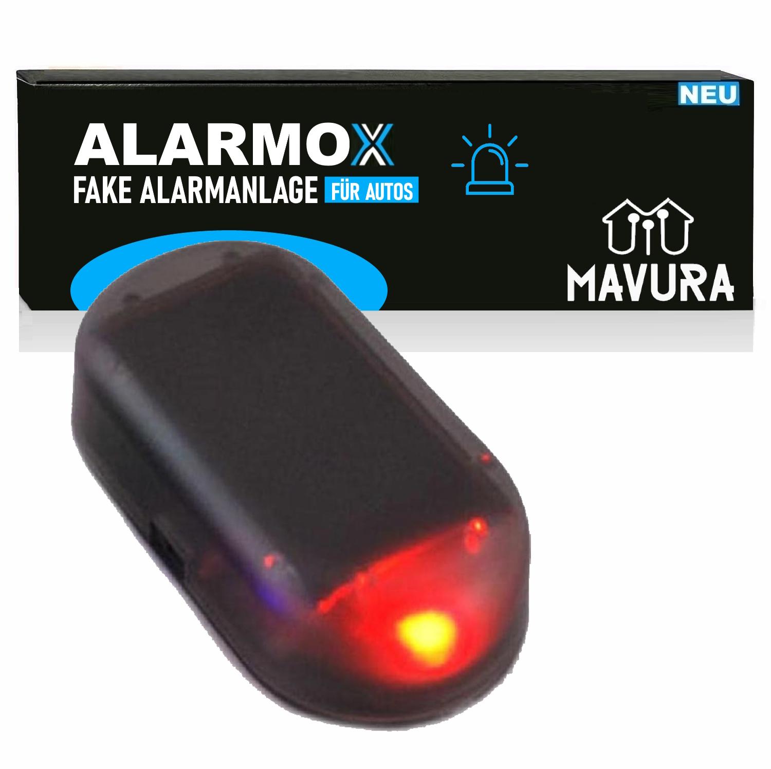 ALARMOX Dummy Alarm System LED Solar Anti-theft Warning Light Dummy