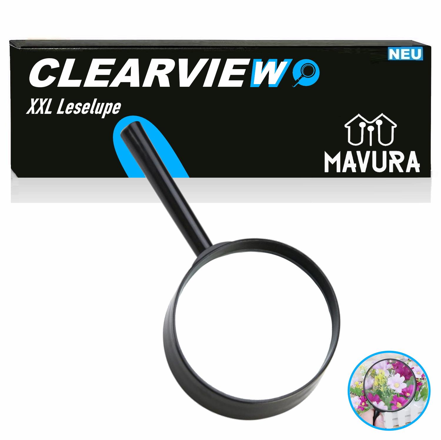 CLEARVIEW Handheld Magnifier XXL Magnifying Glass Reading Magnifier Magnifying Glass Reading Aid Seniors Children