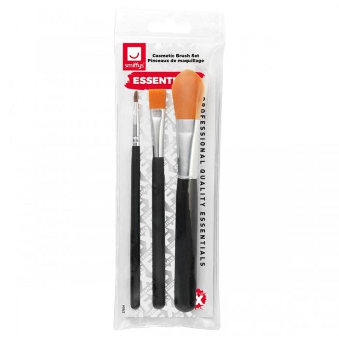 Smiffys Essentials Make-Up Brush Set (Pack of 3)