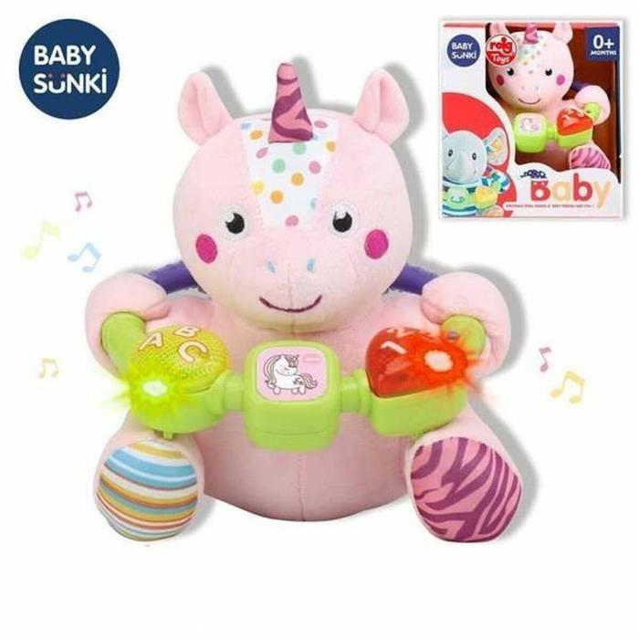 Musical Plush - Reig - Elephant Unicorn - 20 Cm - Pink - For Baby