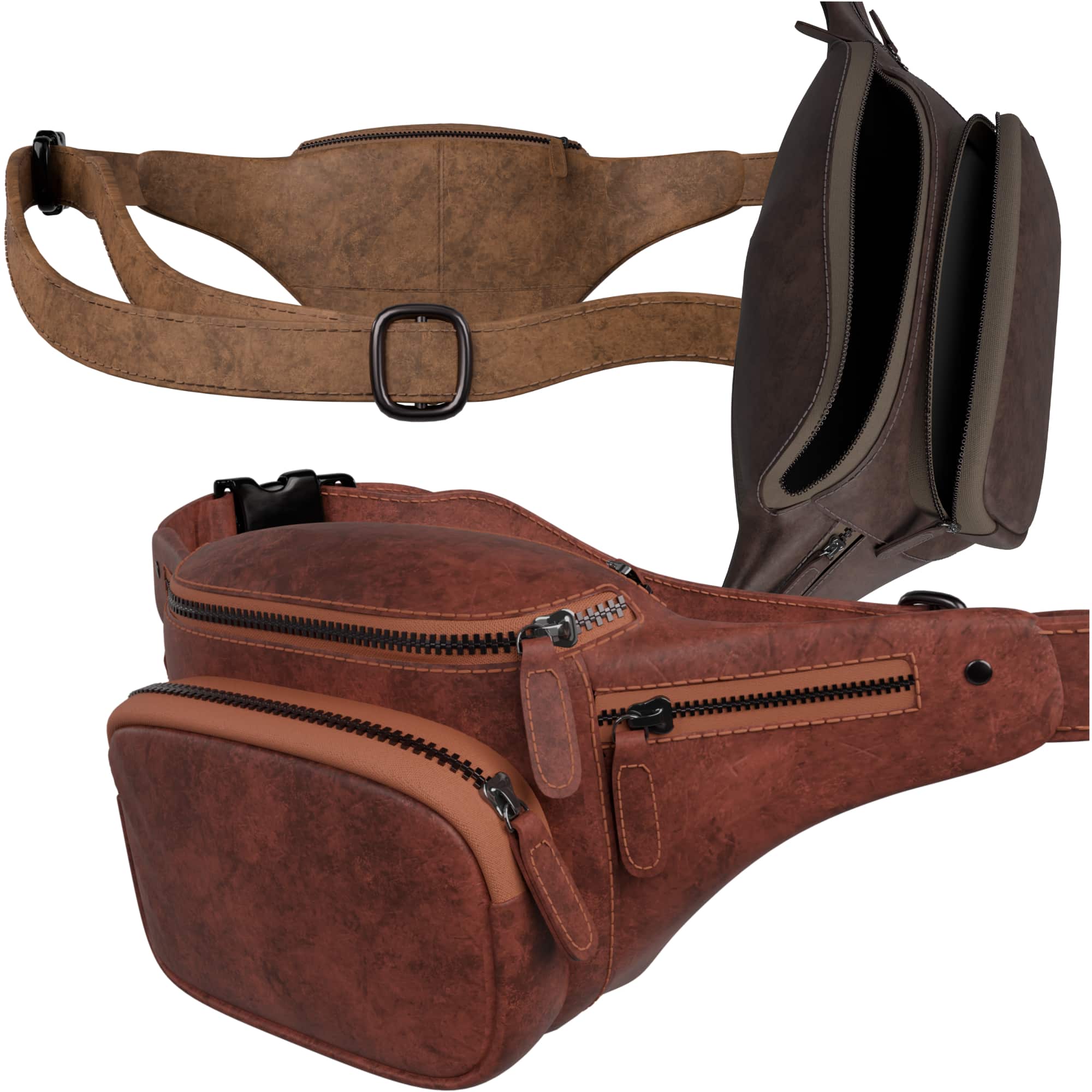 Leather Fanny Pack Men's Bag Crossbody