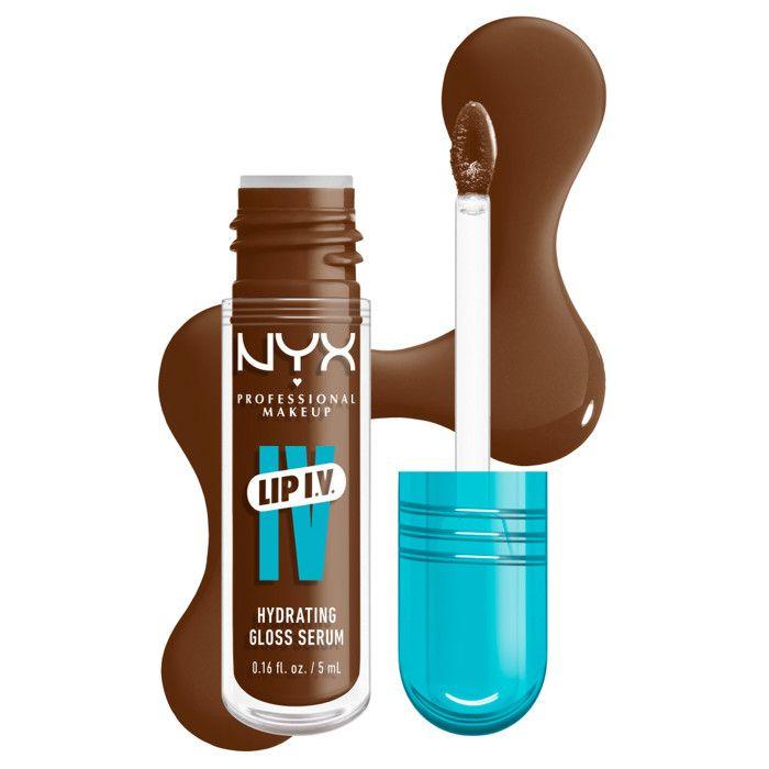 NYX Professional Makeup, Lip IV, Gloss, Up To 12h Hydration, Highly Pigmented, Glossy Finish, Cocoa Quench!