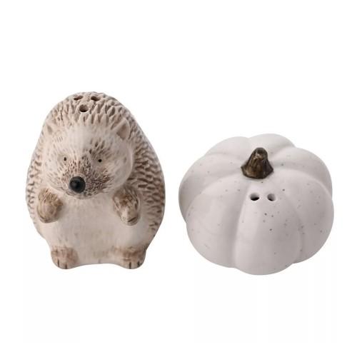 Country Living Ceramic Hedgehog Salt And Pepper Shakers Set