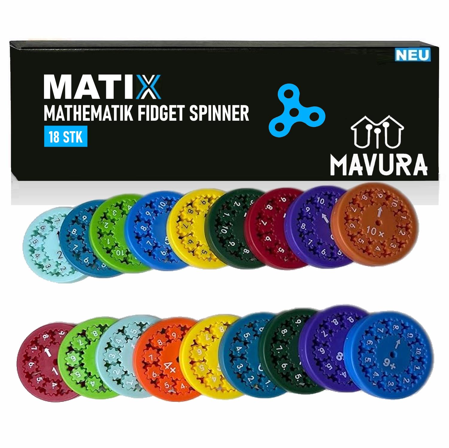 MATIX Math Fidget Spinner Anti-Stress Educational Toy Numbers for Children
