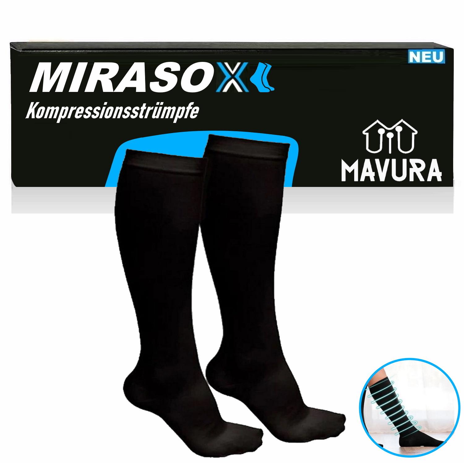 MIRASOX Compression Stockings, Support Stockings, Travel Stockings for Women and Men