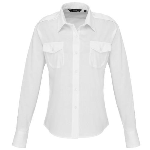 Premier Womens/Ladies Long Sleeve Pilot Shirt