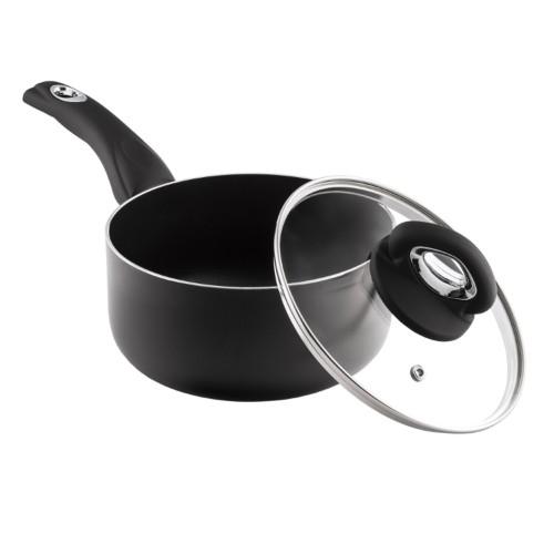 Black Diamond Non-Stick Sauce Pan & Glass Lid 20cm