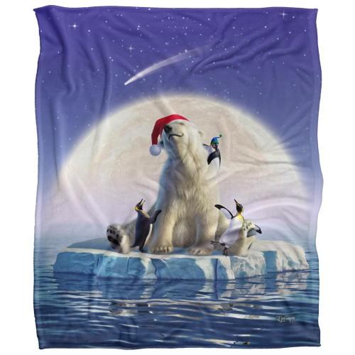 JQ Licensing Jlo Silky Polar Bear Christmas Supersoft Blanket