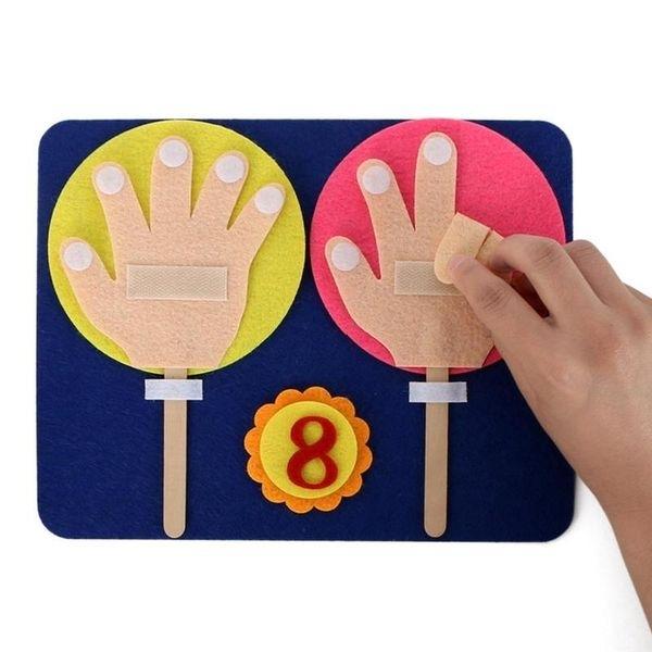 Support In the Shape of Hands To Learn To Count Montessori Game