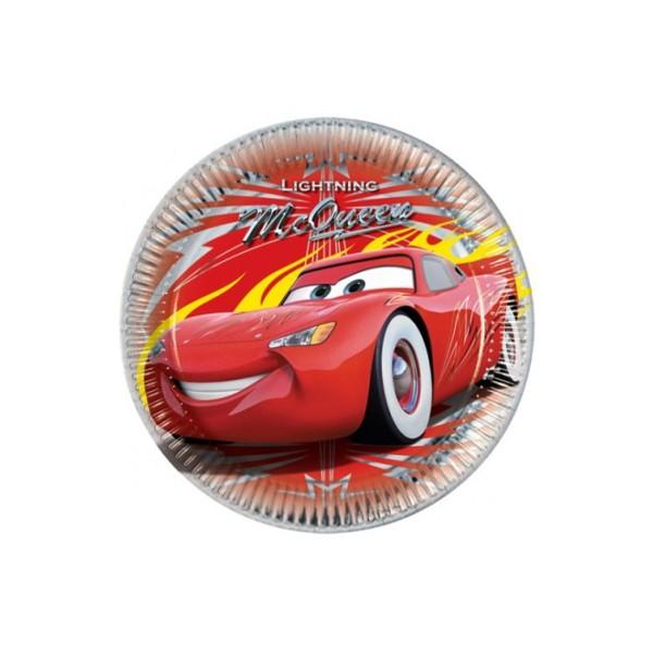 Cars Lightning McQueen Disposable Plates (Pack of 8)