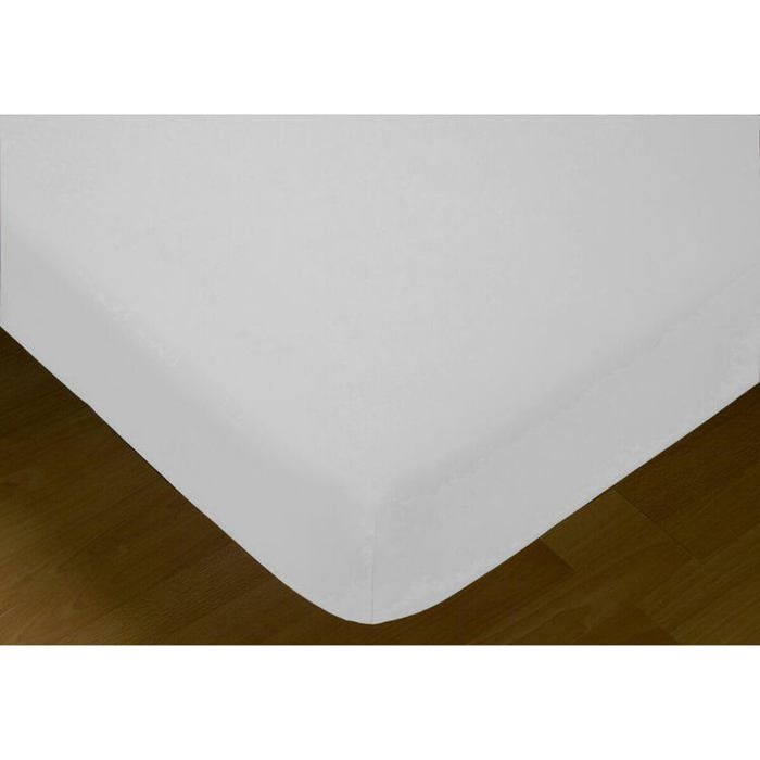 Adjustable Fitted Sheet - Hosteline - Iris White - Bed of 80 Cm - Polyester - Multicoloured - Plain - 25.5x17.5x4 Cm