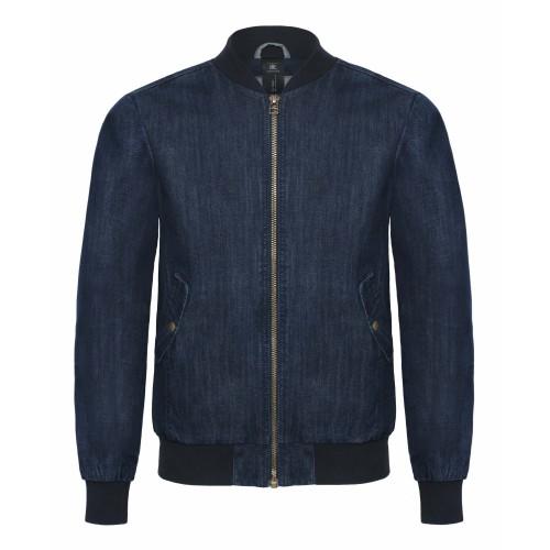 B&C Denim Mens Supremacy Denim Bomber Jacket
