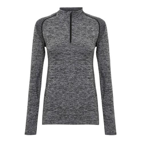 TriDri Womens/Ladies Seamless 3D Fit Multi Sport Performance Zip Top
