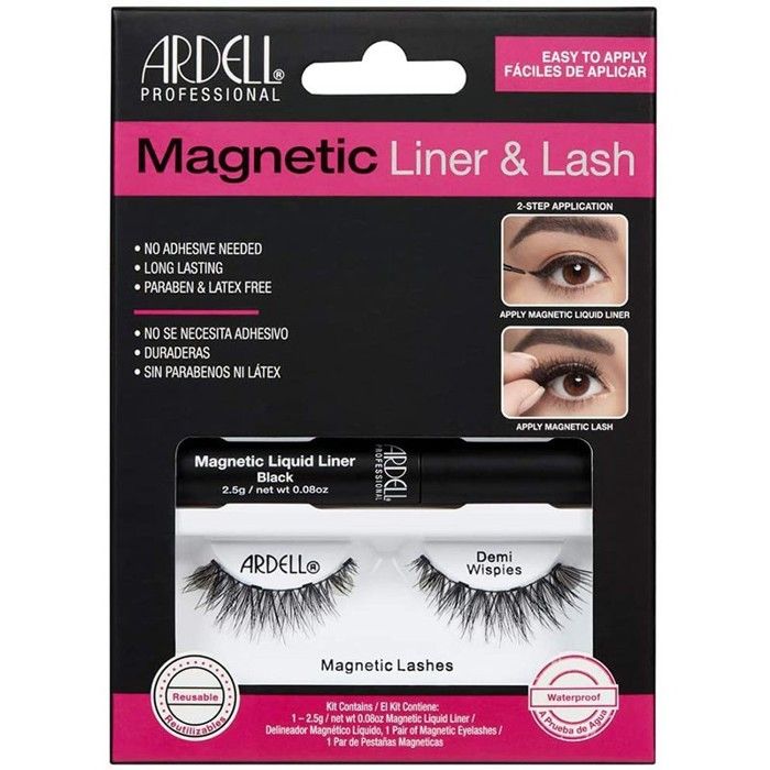 False Eyelashes - Ardell - DEMI WISPIES - Quick Application - Gel Eyeliner - Brush Included