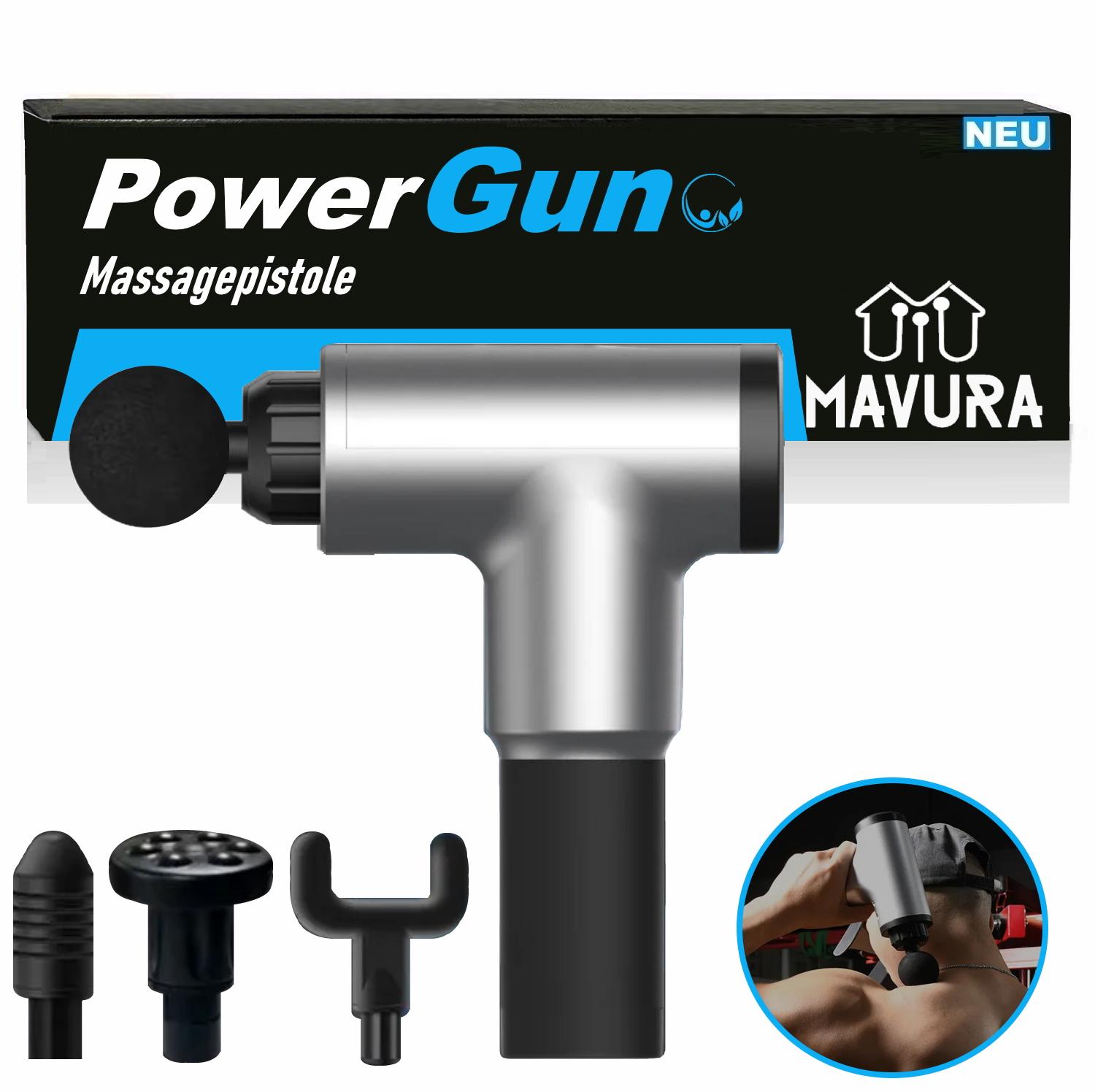 PowerGun Massager Massage Gun Massage Gun Set M. 4 Electric Massage Heads