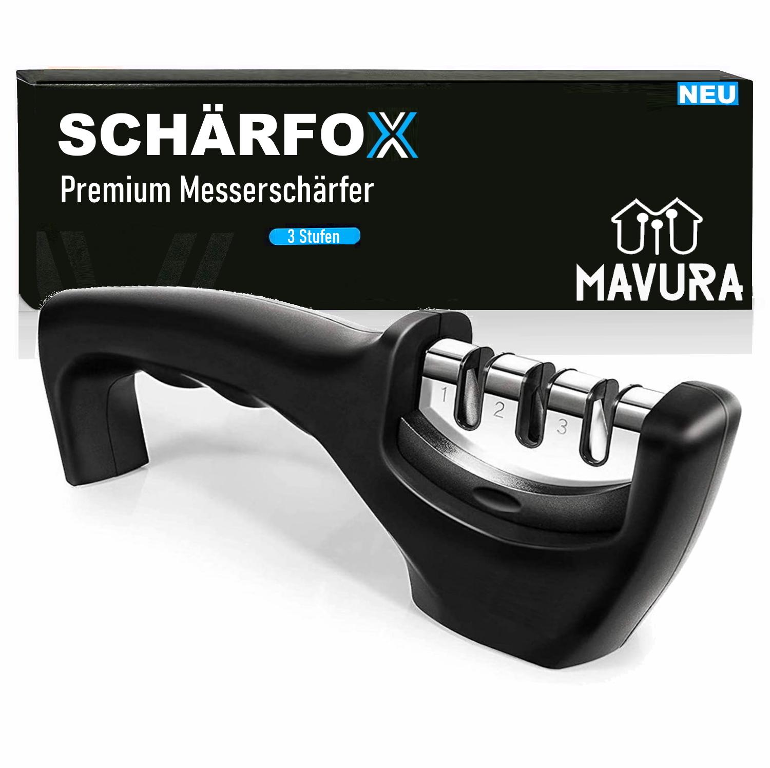 SCHÄRFOX Professional Knife Sharpener 3-stage Diamond Blade Sharpener