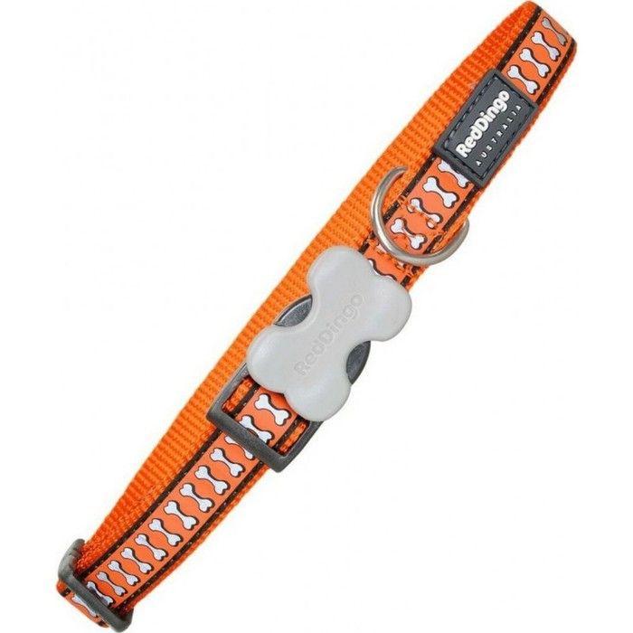 Red Dingo - Reflective Dog Collar - Orange M One Size