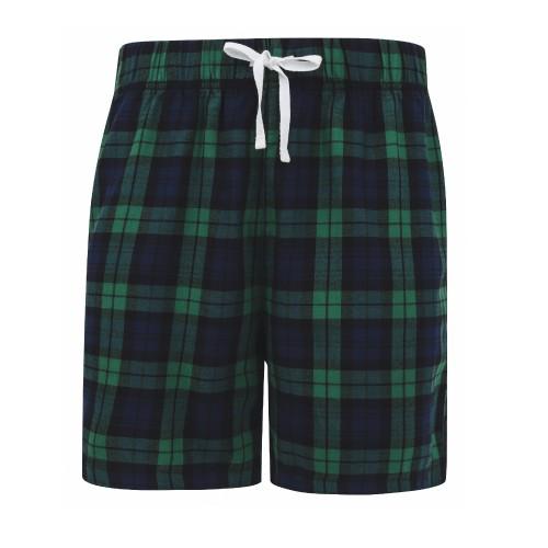 Skinni Fit Mens Tartan Lounge Shorts