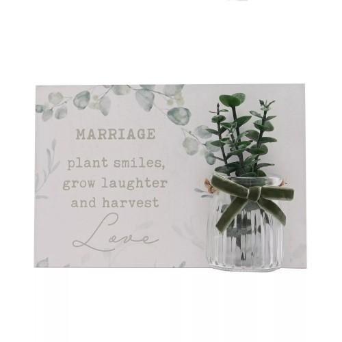 Celebrations Love Story Marriage Plaque And Jar