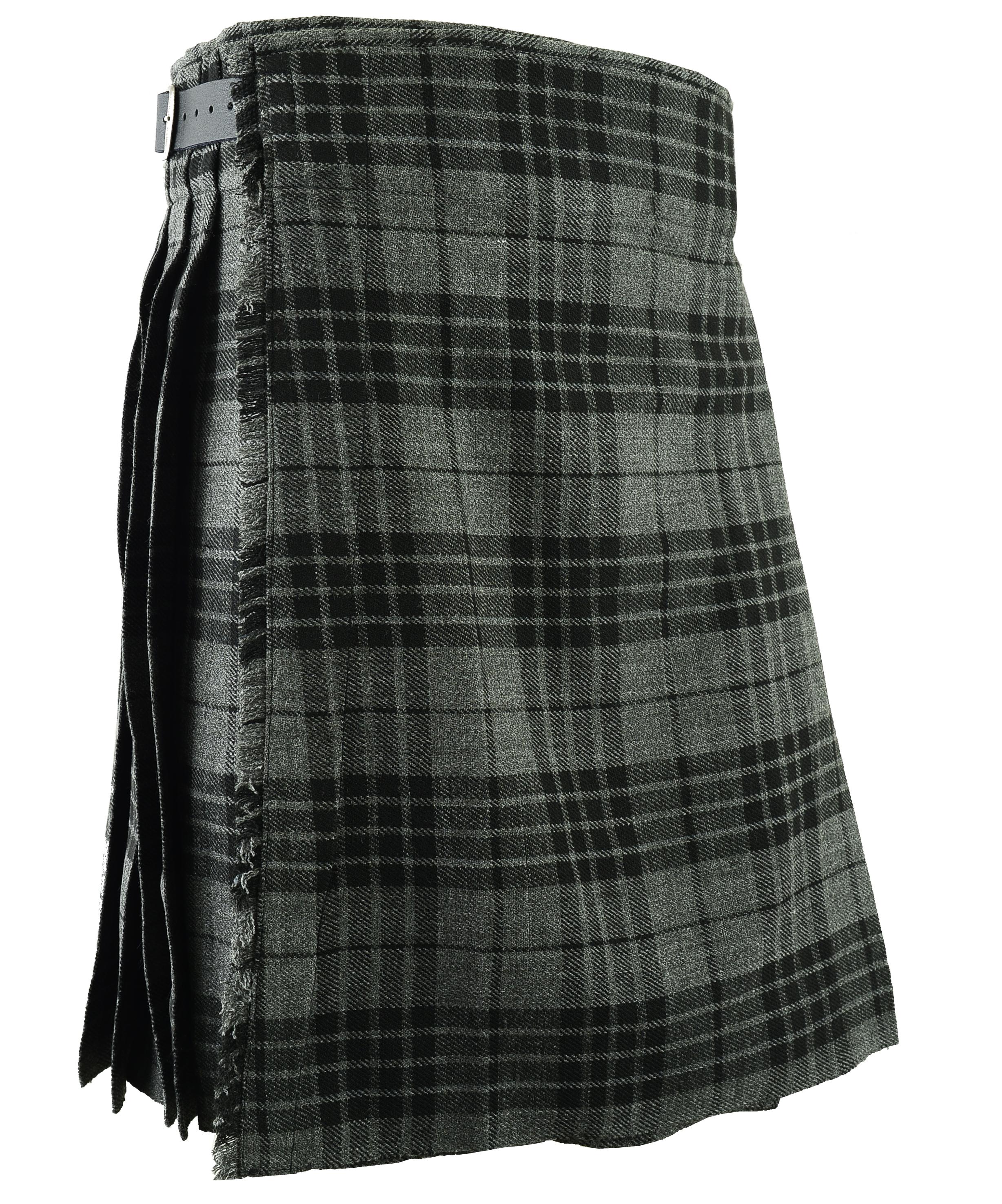 Mens Scottish Kilt Grey Tartan Traditional Highland Dress Party Wedding Attire