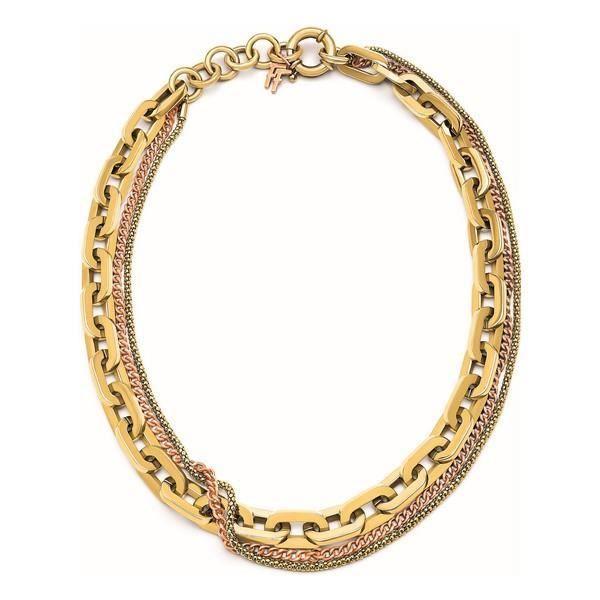Necklace - Folli Follie - 1N14T067YYB - Stainless Steel - 30 Cm - Gold