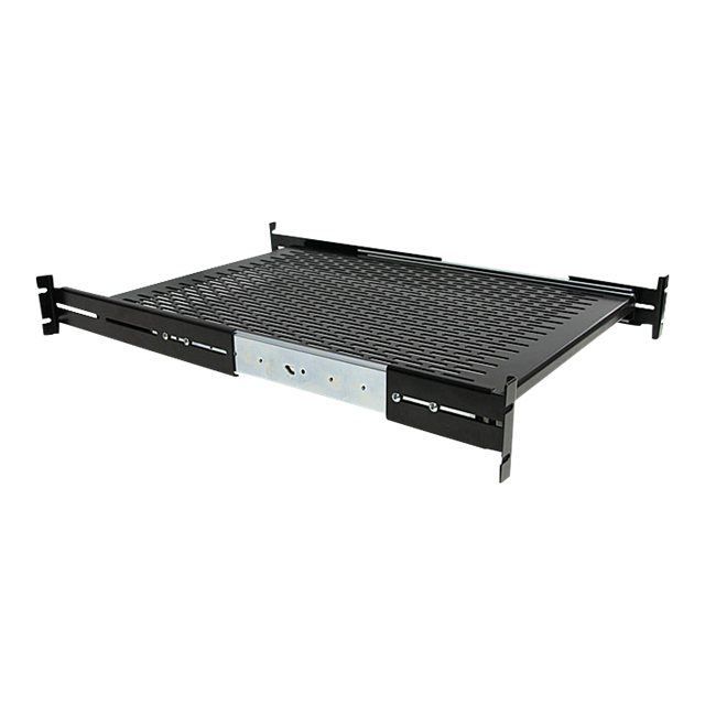 STARTECH Sliding Shelf for 2U Server Rack - Adjustable Depth 48 Cm - 23 Kg - Cold Rolled Steel (CRS) - 22.68