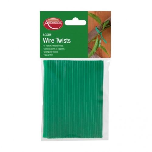Ambassador Garden Wire Twists (Pack of 100)