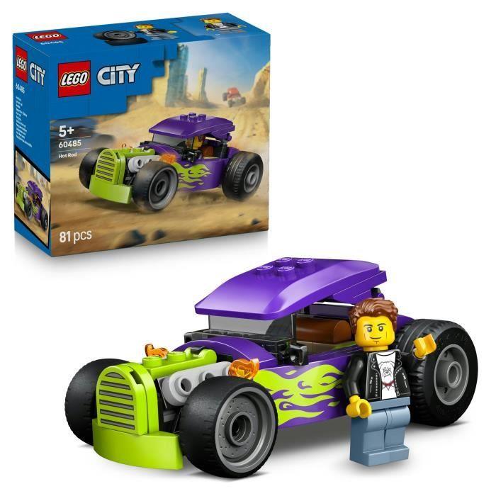 LEGO City 60485 The Hot Rod - Racing Car Toy - Fine Motor Skills - Gift from 5 Years