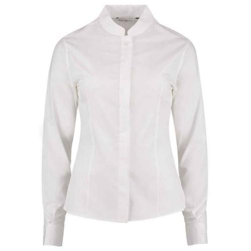 Kustom Kit Womens/Ladies Mandarin Collar Long-Sleeved Shirt