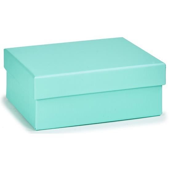 Storage Box - Arte Regal - 12.5 X 8.5 X 5 Cm - Cardboard - Turquoise - Customizable