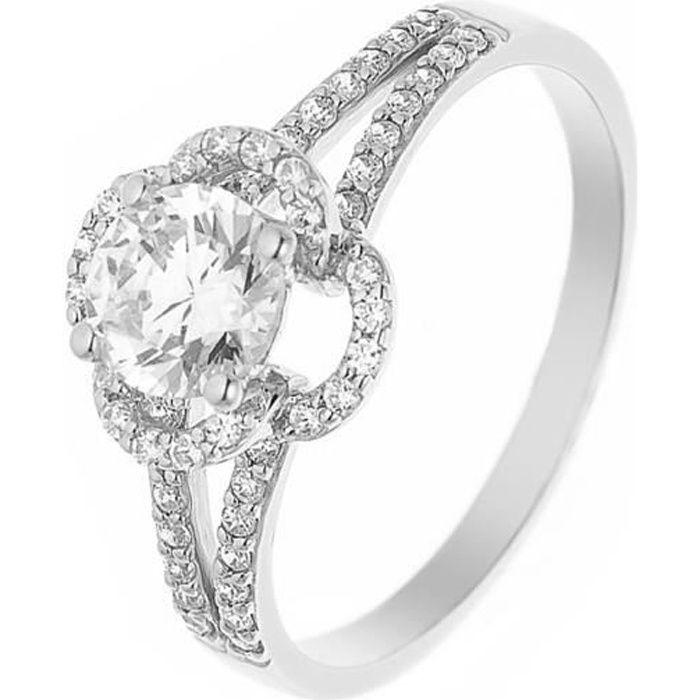 LOVA LOLA VAN DER KEEN - Solitaire Ring 5.7 Mm - Prestige Jewelry Collection - 925 Sterling Silver - Synthetic Diamond