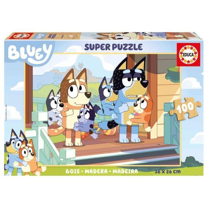 Wooden Puzzle - EDUCA - Bluey - 100 Pieces - Eco-friendly - For Children Aged 6 and Over