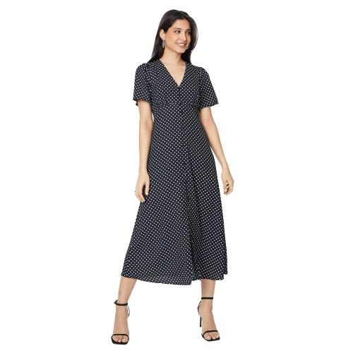 Dorothy Perkins Womens/Ladies Spotted Button Through Flutter Midi Dress